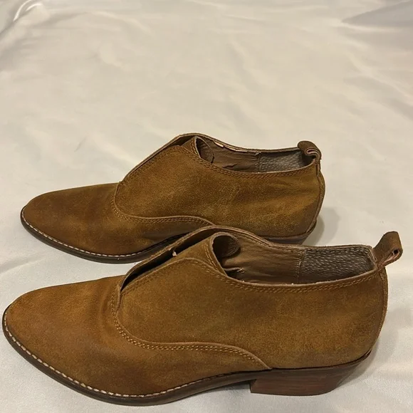 Lucky Brand Fimberly Brown Suede Leather Ankle Boots - Picture 1 of 5
